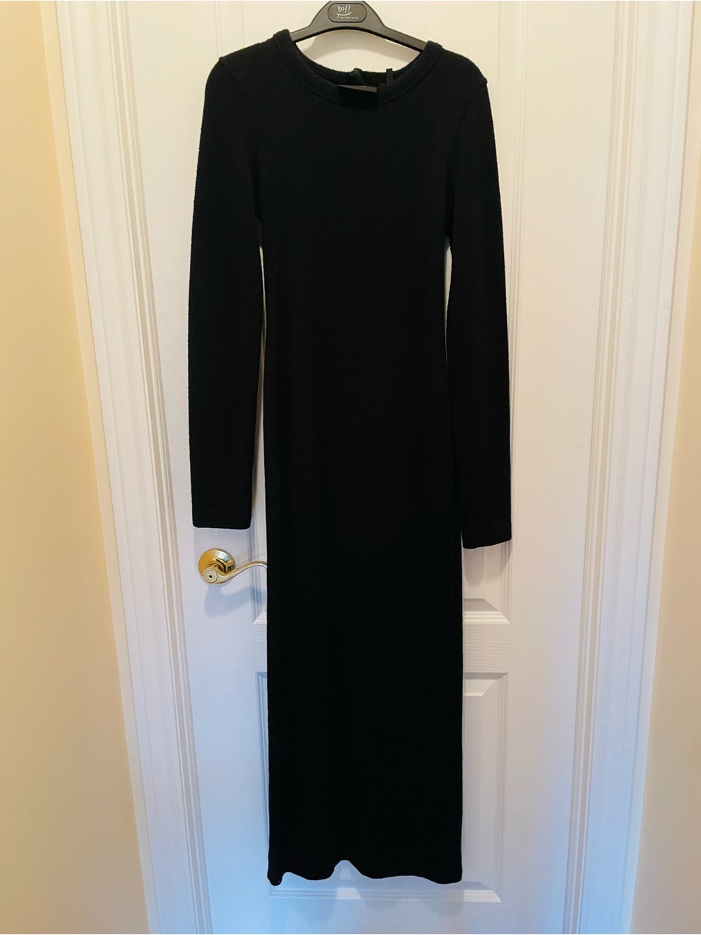 Axel Arigato Black Long-Sleeve Maxi Knit Dress